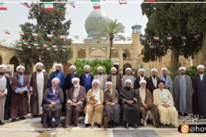 جلسه مدیران مدارس علمیه منطقه ۵ شیراز در حرم حضرت علی بن حمزه (ع)